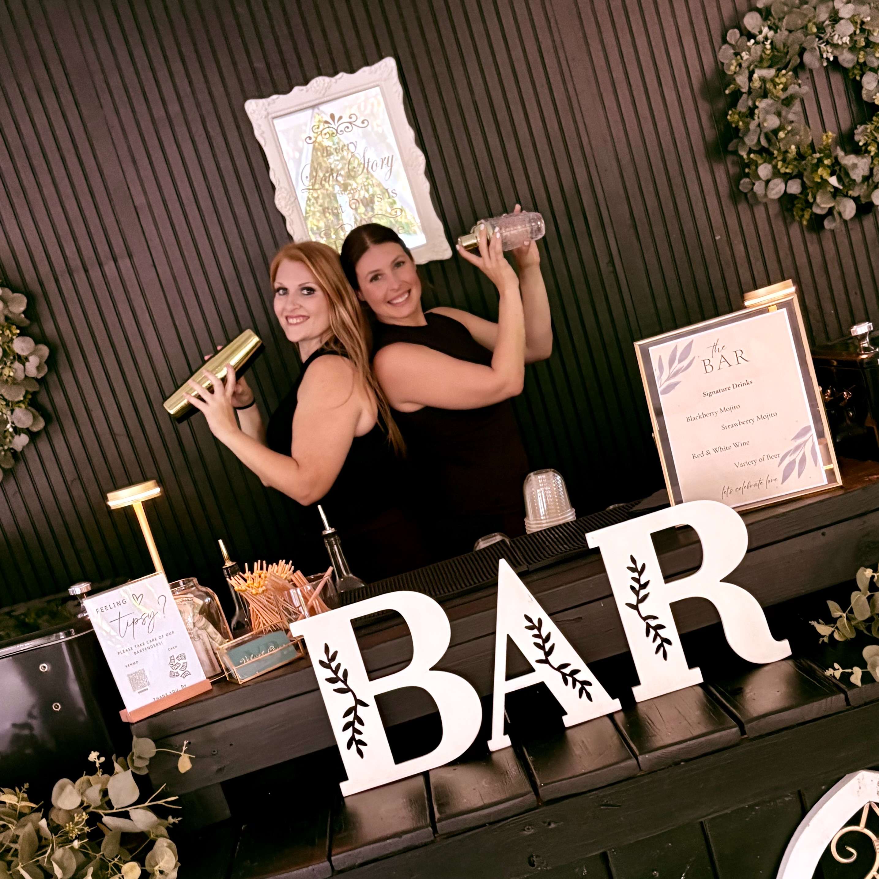 Velvet Pour luxury mobile bar setup for cocktail and mocktail catering in Tampa Bay